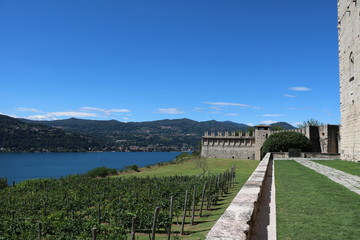 Rocca d'Angera in Angera at Lake Maggiore, Italy