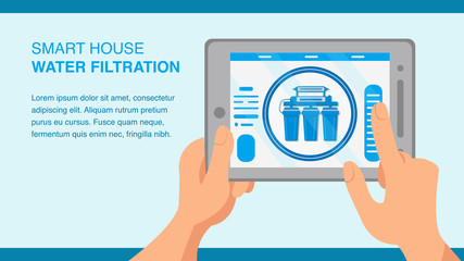 Smart House Water Filtration Web Banner Template