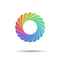 Abstract gradient logo. Origami logo. Vector illustration.