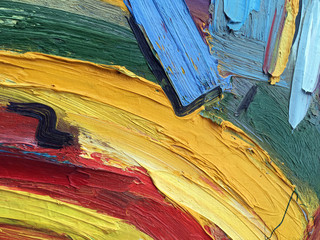 Pasty oil painting with real paint texture. Abstract contemporary art. Light painting abstract background. Modern expressionistic texture for creating the banner, poster, and other design.