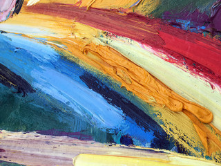 Pasty oil painting with real paint texture. Abstract contemporary art. Light painting abstract background. Modern expressionistic texture for creating the banner, poster, and other design.