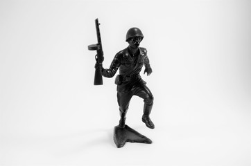 A collection of plastic toy soldiers