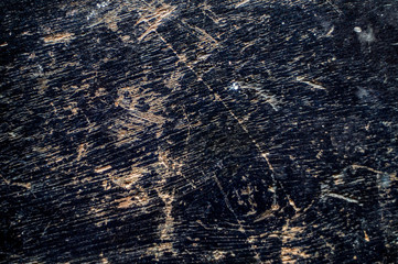 Textura madera vieja negra plana con rasguños 
