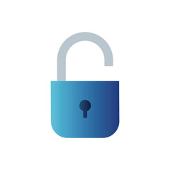 security padlock isolated icon
