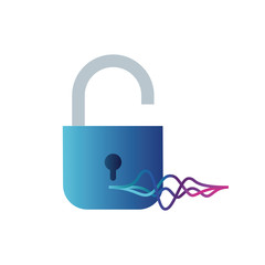 security padlock isolated icon