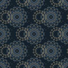Vibrant circular seamless pattern