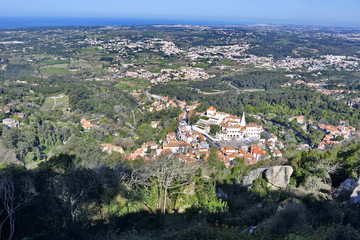 Fototapeta na wymiar A View of Town of Sintra, Portugal