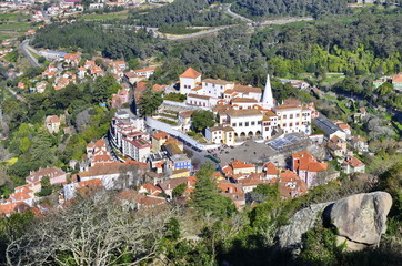 Fototapeta na wymiar A View of Town of Sintra, Portugal