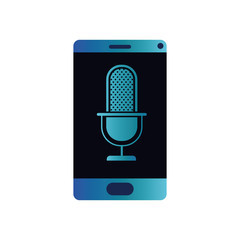 smartphone with voice assistant icon