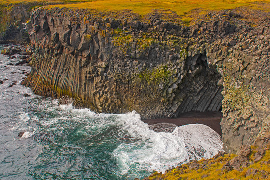 Sea Cave on a Rugged Coastline