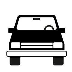 passenger vehicle front view simple art geometric illustration