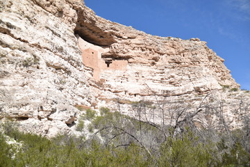 Camp Verde, AZ., U.S.A., Jan. 13, 2018. Arizona Montezuma Castle National Monument-winter slumber....
