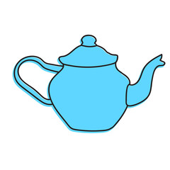 tea pot hand drawn illustration