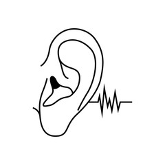 ear with sound wave avatar character