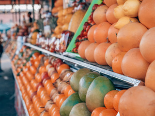 Oranges at a fruit stand in Marrakech