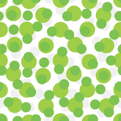 Abstract seamless pattern with randomly bright colored overlapping circles, dots. Abstract background with little circles. Vector illustration.