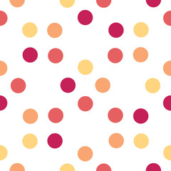 Seamless retro circle pattern. Dotted round seamless background, pattern, ornament for wrapping paper, fabric, textile, website, wallpaper, ets.