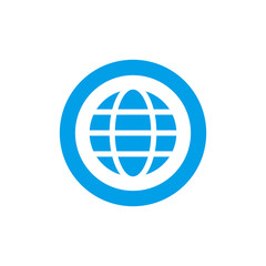 Globe icon logo template