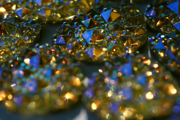 Precious sparkling colored rhinestones