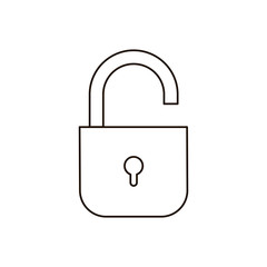 security padlock isolated icon
