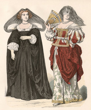 Womens Costume Mid 17th Century