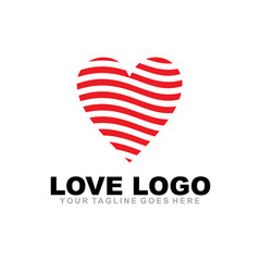 Love icon logo template