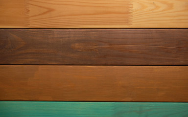 Assortment of laminated flooring samples in hardware store