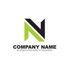 N letter logo design vector template