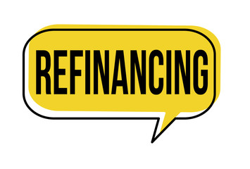 Refinancing speech bubble