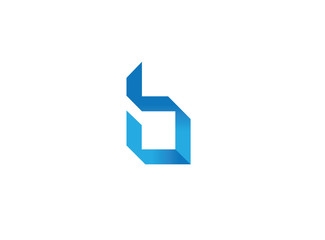 B or Q Letter Arrow Logo Element for logo design illustration