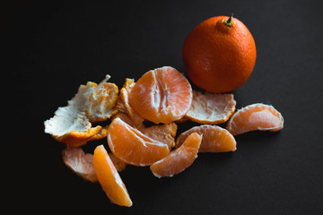 Mandarin (Tangerin) on a dark background