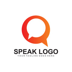 Speak bubble icon template