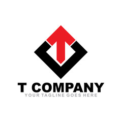 T letter logo design vector template