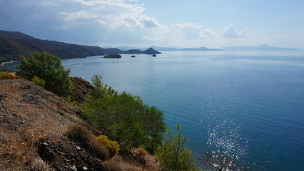 Beautiful mediterranean landscape bay in Datca Turkey