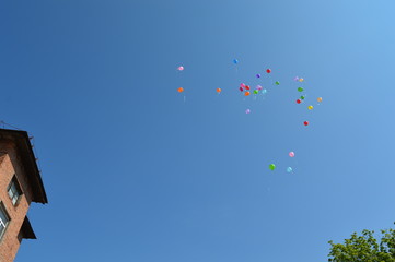Fototapeta na wymiar balloons in the sky