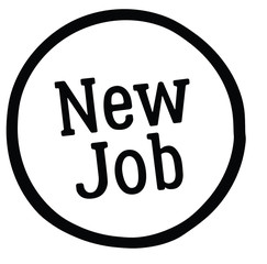 New Job stamp on white