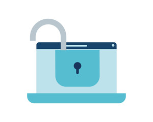 laptop with padlocked icon