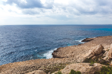 Fototapeta na wymiar Seascape in Cyprus Ayia Napa, national forest park