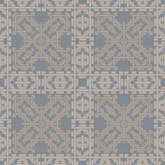 Obraz premium Asian look square geometric seamless pattern
