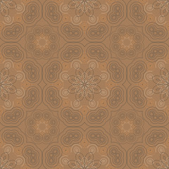 Geometric swirls intricate seamless pattern
