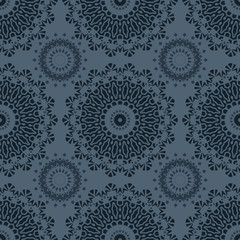 Vibrant biomorphic circular seamless pattern