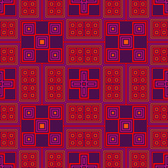 Intricate, artificially looking seamless pattern