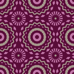 Fototapeta na wymiar Tribal, native looking circular seamless pattern