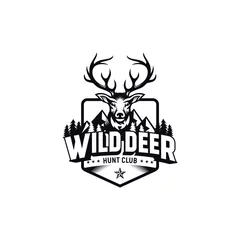 Vintage deer hunter logo design © nrsha