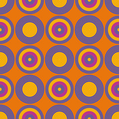 Vibrant circles seamless pattern