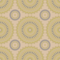 Circular lacy seamless pattern