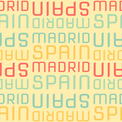 Madrid, Spain seamless pattern