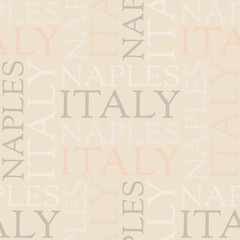 Naples, Italy seamless pattern