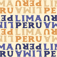 Lima, Peru seamless pattern