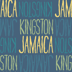 Kingston, Jamaica seamless pattern